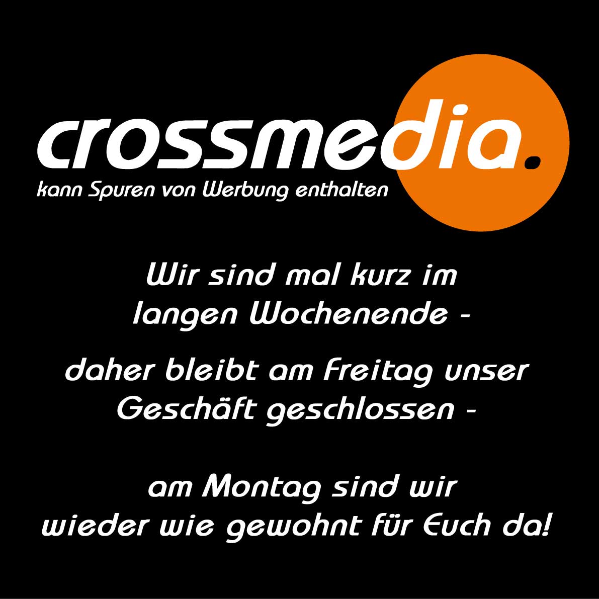 Info geschlossen 02.05.2025 INSTA